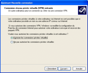 autoriser les connexions privées virtuelles