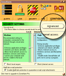 ajouter des machines dans la zone locale de ZoneAlarm