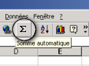 Utilisation du bouton somme