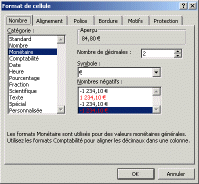 format d'une cellule sous Microsoft Excel