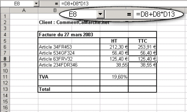 Erreur lors de la copie d'une formule sous Excel